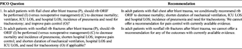 TABLE 3. Summary of Recommendations