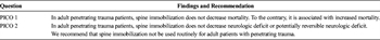 Table 4. Summary of Findings and Recommendation.