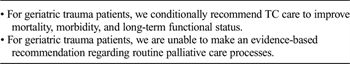 Table 3. Summary of Recommendations